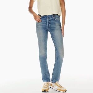 Denim Forum The Yoko High Rise Slim Jeans Medium Blue Wash Size 31